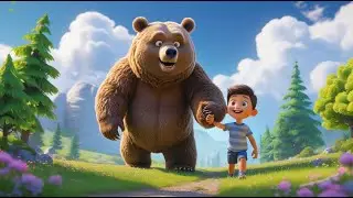 Big Bear Holds Little Boy&rsquo;s Hand | Sweet Friendship Kids Rhyme | Rhyme Land