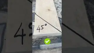Tip for Measuring a 45&deg; Angle #WoodworkingTips #DIYWoodProjects #45DegreeCut