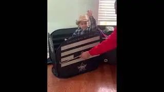 KID GETS A BULL RIDING TOY FOR CHRISTMAS AND GUESS WHAT? HE LOVES IT!!!! #shorts