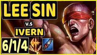 WINGED (LEE SIN) vs IVERN - 6/1/4 KDA JUNGLE GAMEPLAY - KR Ranked DIAMOND
