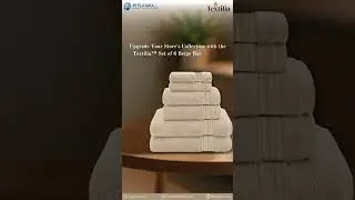 Textilia&trade; Set of 6 Bath Towel Set &ndash; Beige !