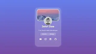Glass Morphism Profile Card in 12 Minutes 🎨 | ASMR Web Dev for Beginners