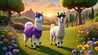Four Laughing Llamas Wear Bright Hats | Animal Dress-Up Song for Kids | Nursery Rhymes and Color Fun