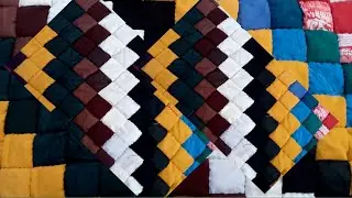 NEW SIMPLE BED SHEET DESIGN || NEW RALLI DESIGN || HOW MADE SINDHI RALLI || HAND MADE SIMPLE WORK
