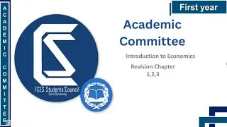 First Year - Economics - Revision of Chapters 