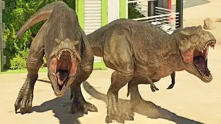 RELEASE ALL BIG HERBIVORES & CARNIVORES & I-REX & T-REX IN CALIFORNIA - Jurassic World Evolution 3