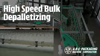 Depalletizing Glass Rounds - with Bi-Directional Accumulation Table | A-B-C Model 108