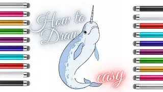 How to draw a sea unicorn | C&oacute;mo dibujar un unicornio marino
