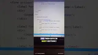 Basic form page using html css #ytshorts #shorts