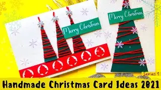 DIY Christmas Card ideas 2021 | Handmade Christmas Card | Easy & Eco friendly designs | Series 1