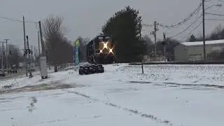 CSX 2622, 2694 & 4436 at Buckner, KY in the Snow