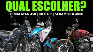D&uacute;vida cruel: Royal Enfield Himalayan 450 Triumph Scrambler 400X ou esperar a CF Moto IBEX 450?