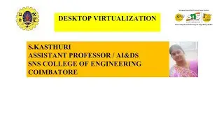 DESKTOP VIRTUALIZATION | CLOUD COMPUTING AND ITS APPLICATIONS | SNS INSTITUTIONS