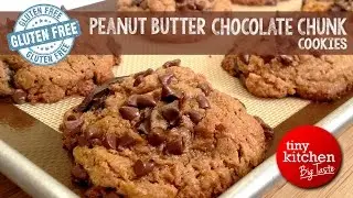 Gluten-Free Peanut Butter Chocolate Chunk Cookies // Tiny Kitchen Big Taste