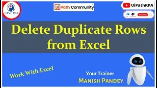 How to Delete Duplicate Rows from Excel in UiPath