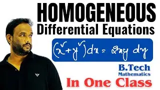 How to Solve Homogeneous Differential Equations | Engineering Mathematics M1 @kasimsiracademy