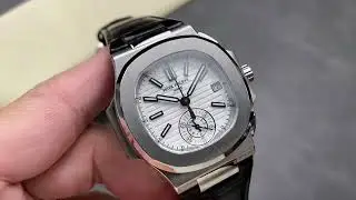 Philippe Nautilus 5980 4R Leather Strap  40 5mm White Dial