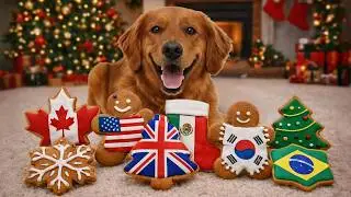 My Dogs Try CHRISTMAS Treats from Around the WORLD