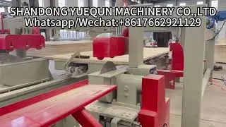 Automatic plywood edge trimming saw machine. Test for customer. Welcome to inquire
