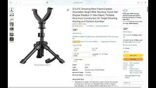 CVLIFE SHOOTING REST TRIPOD DURABLE ADJUSTABLE HEIGHT RIFLE SHOOTING TRIPOD