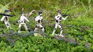 Rispedisci indietro i terroristi, soldatini di plastica in stop motion #stopmotion #animazione