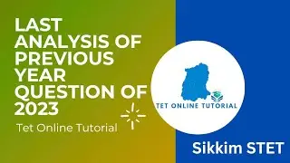 STET PREVIOUS YEAR QUESTION | 2023 TET Online Tutorial 2025 | Sikkim, India. CDP, TEACHING APTITUDE