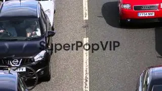 High Angle Close Up, Holiday traffic on the A303 near Sto...