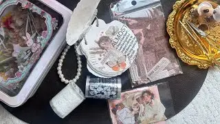 ASMR 겨울표지모델처럼 | 새로 구매한 조개다이어리 | art journaling |papertherapy #스꾸 #다꾸 #집순이일상 #간단스꾸 