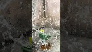 Experiment: Will a water balloon explode when it rolls down from a tall building?💥🎈#satisfying