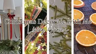 Decorate for Christmas with Me! Tree Decorating, DIY Dried Oranges, Ribbon Ideas, & Garland Updates