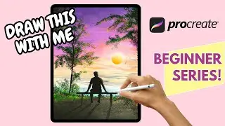 PROCREATE Landscape DRAWING Tutorial for Beginners #procreate #drawing