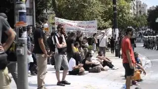 Amazing Street Level Athens Protest Video - June 29, 2011