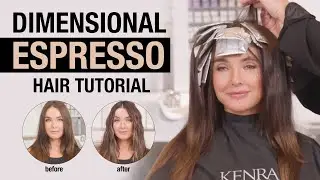 Dimensional Espresso Hair Color Blonding Tutorial | Coffee-Inspired Tones for Hair | Kenra Color