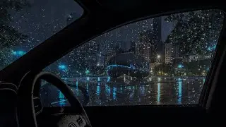 Heavy Rain from a Stationary Car Window - Relaxing Sounds for Insomnia, Studying, Stress Relief