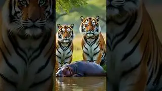 Two tigers vs wild animals
