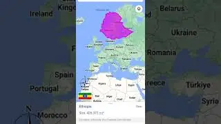 Size comparison between Ethiopia and Europe#mapping#shorts