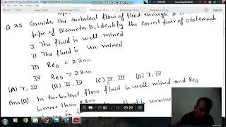Viscous  and Turbulent Flow (Q45) ( Gate 2014 (ME-03)Fluid Mechanics & Machines )