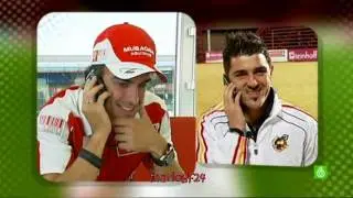 David Villa y Fernando Alonso dos cracks al tel&eacute;fono 10/7/2010