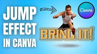 Athlete Jumps Over Text Effect in Canva | Jumping Over Text Design Tutorial!