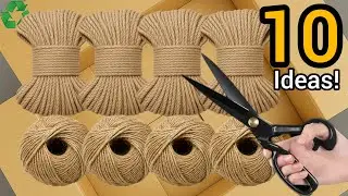 10 home decoration ideas with jute yarn/turning recycled materials into home decoration