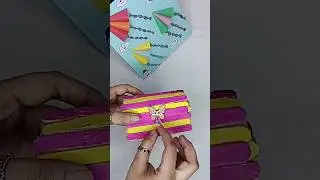 craft idea using icecream sticks💖 #jewellery box📿#popsicle jewellery box #diy #craft #yt #malayalam