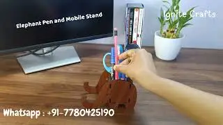 Ignite Crafts Wooden elephant mobile and pen stand for desk to organize stuff#penstand  #mobilestand