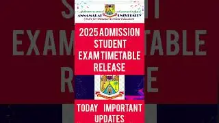 Annamalai University Distance Education Exam Timetable #annamalaiuniversitydistanceeducation #trend