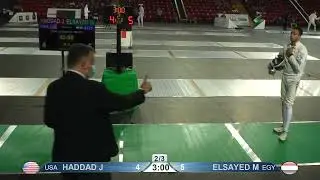2022 104 T64 21 M E Individual Tbilisi GEO WC GREEN ELSAYED EGY vs HADDAD USA