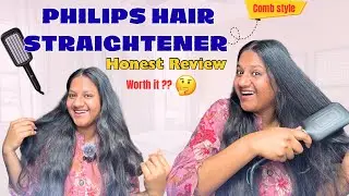 Philips Hair Straightener Comb &ndash; Real Test & Honest Review! Srihikavlogs || Telugu || Philips review