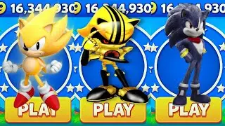 Sonic Dash - Classic Super VS Dragon Shadow VS Metal Mach _ Movie Sonic vs All Bosses Zazz Eggman