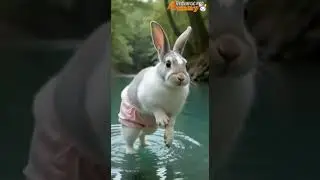 cute rabbit behavior......... #rabbit #rabbits #bunny #funnymoment #rabbitcute #lucu
