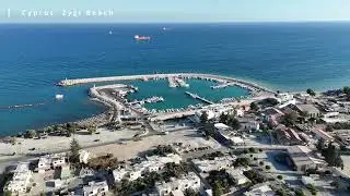 Zygi Beach Serenity: Flight Over Cyprus Port & Shores | Relaxing Instrumental Spanish Music