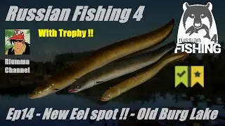 Russian Fishing 4- Ep14 - New Eel spot !! - Old Burg Lake - Trophy catch!!