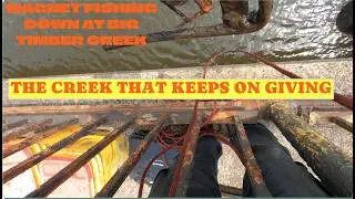 MAGNET FISHING AT BIG TIMBER CREEK #magnetfishing #powermagnet #fishing #metal #magnet